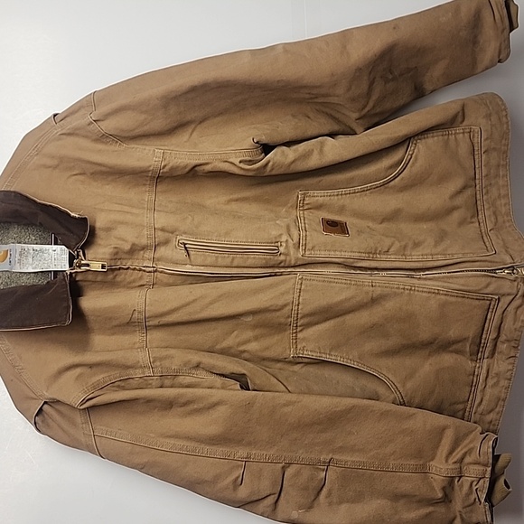 Carhartt Vintage Thrashed (Stained But No Holes)Men's Brown Field Jacket Sz XL - Picture 1 of 16